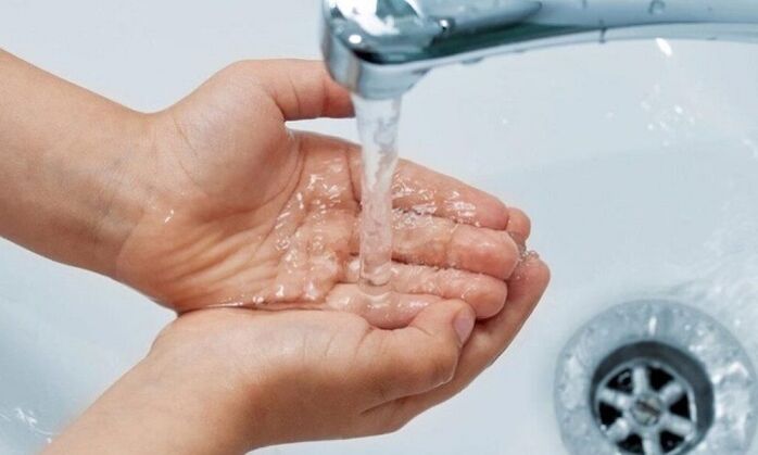 hand washing to prevent parasitic infection